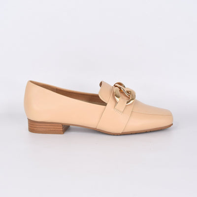 Sevilla Latte by Hush Puppies| Womens work shoes by white back drop leather lined