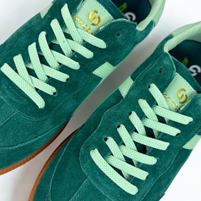 Crossroads Green Mint Suede
