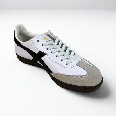 Crossroads White Black Leather
