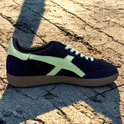Crossroads Navy Green Suede