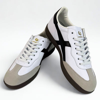 Crossroads White Black Leather