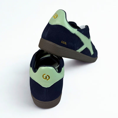 Crossroads Navy Green Suede
