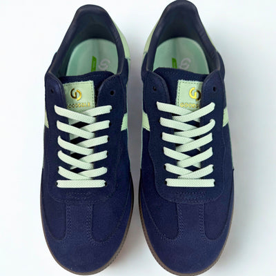 Crossroads Navy Green Suede