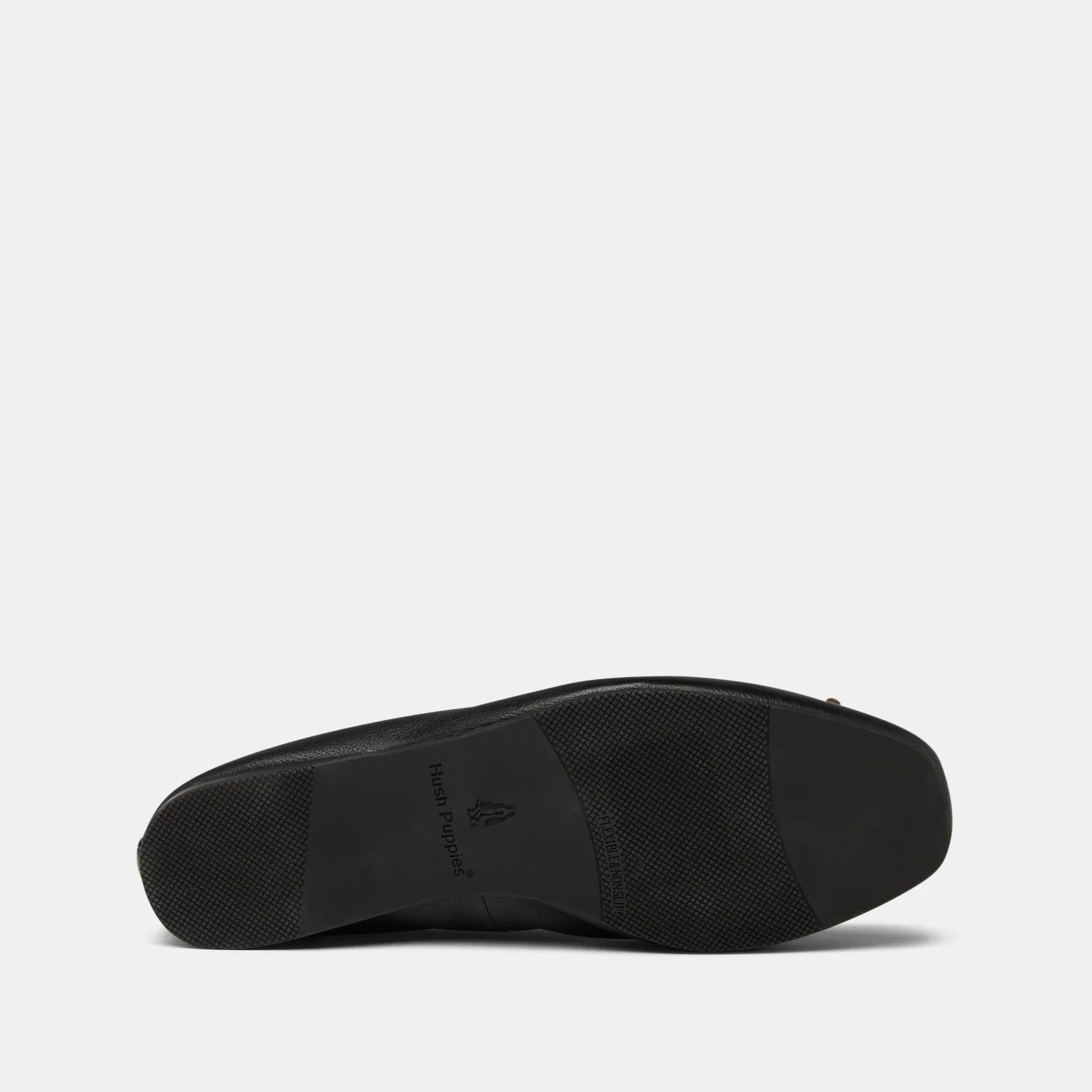 Black shoe sole on a white background