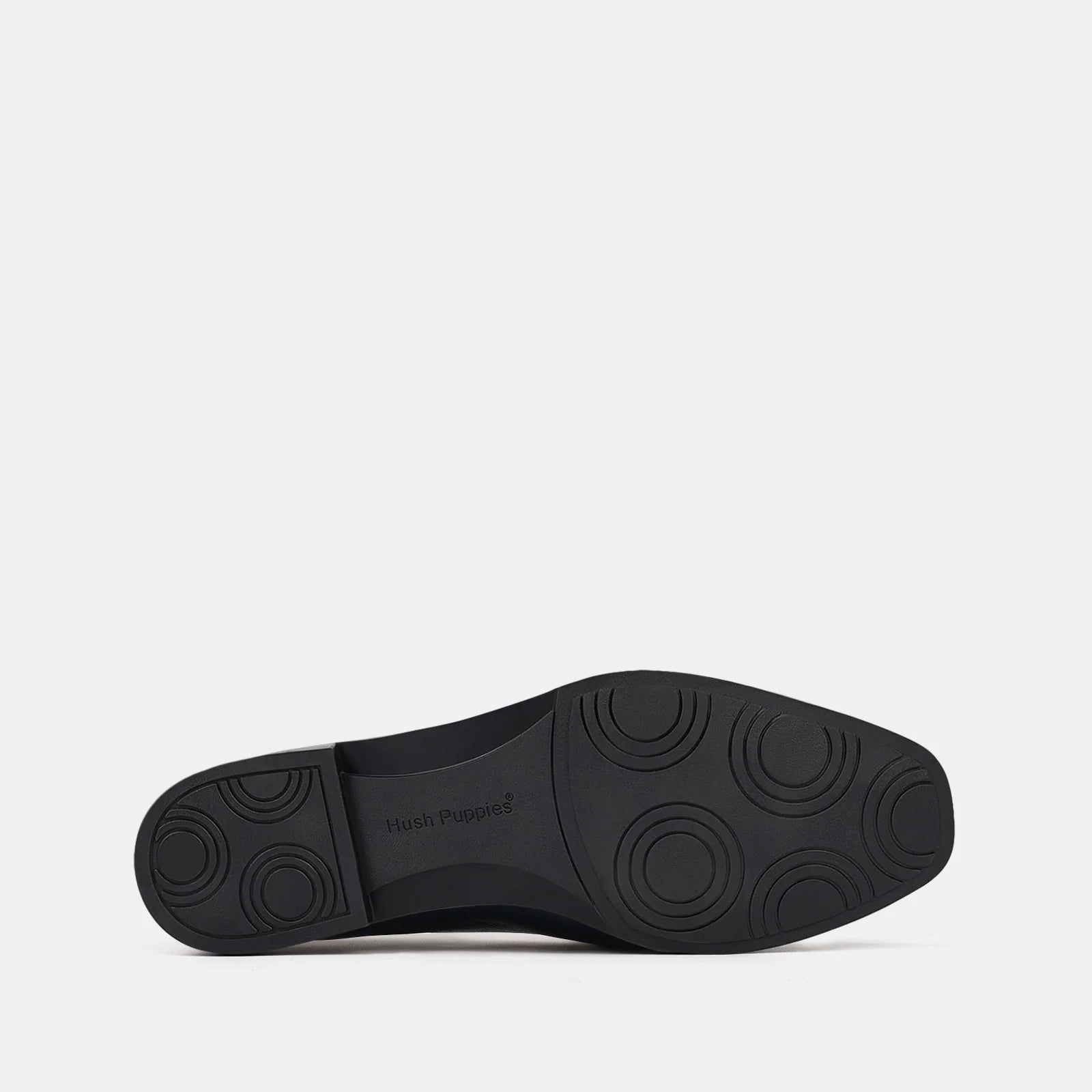 Black shoe sole on a white background