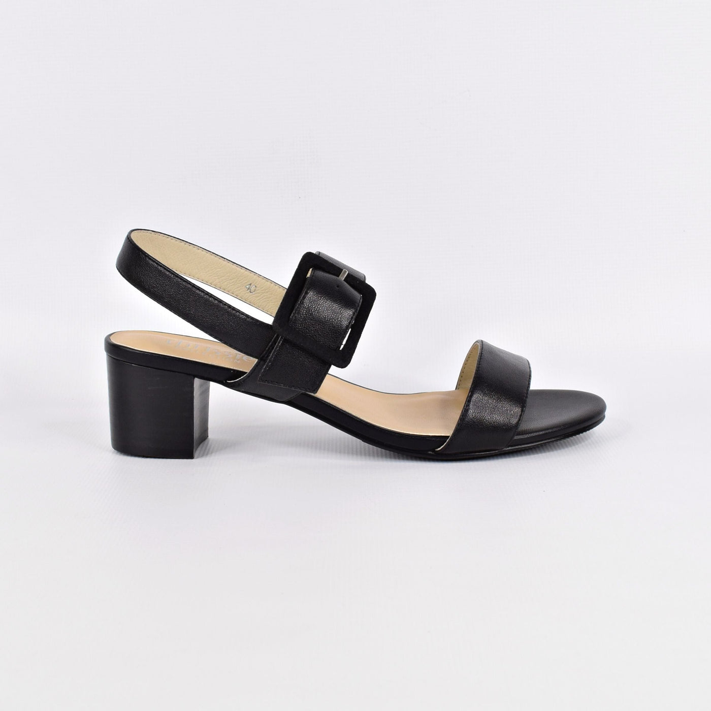 Brandi Black by Chrissie | Womens Heels by white back drop leather lined