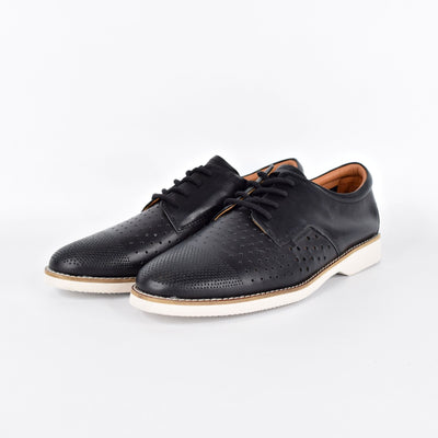 Danae Black by Hush Puppies| Womens work shoes by white back drop lightweight phylon outsole to absorb shock
