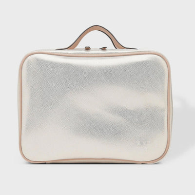 Emma Cosmetic Bag Metallic Nude