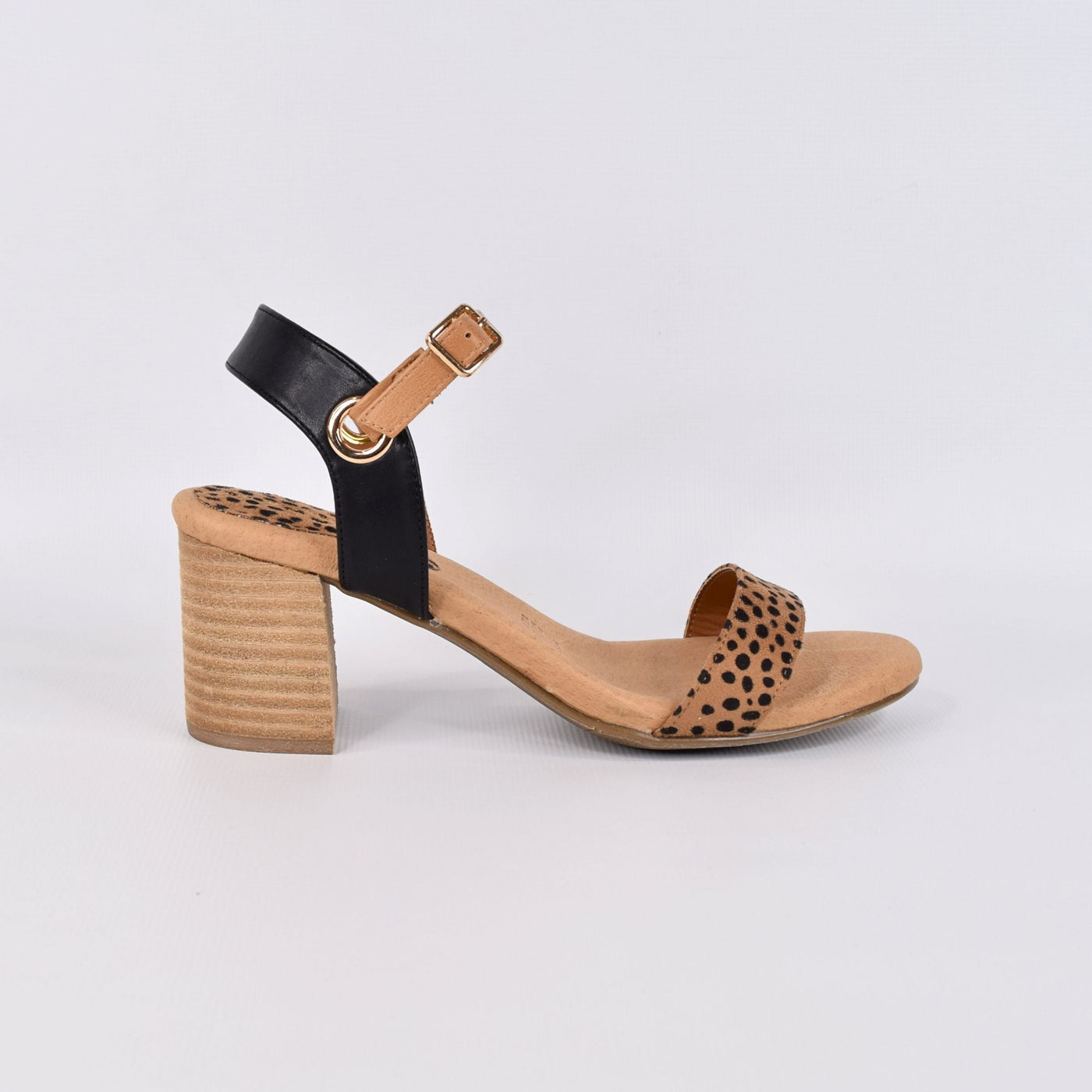 Pan Leopard by Step On Air | Womens Heels by white backdrop leather lined footbed