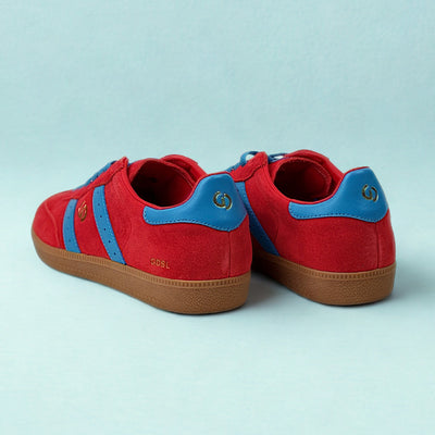 Parallel Melon Red Blue Suede
