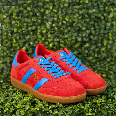 Parallel Melon Red Blue Suede