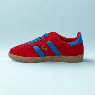 Parallel Melon Red Blue Suede