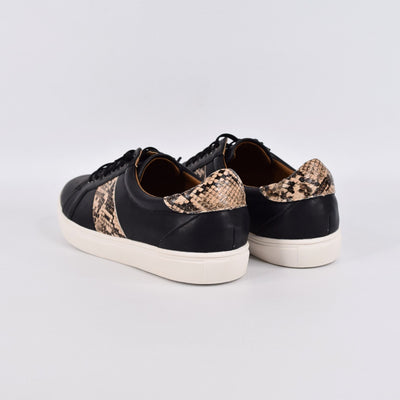 Skale Black Snake by Step on Air | Womens sneakers by white backdrop synthetic upper
