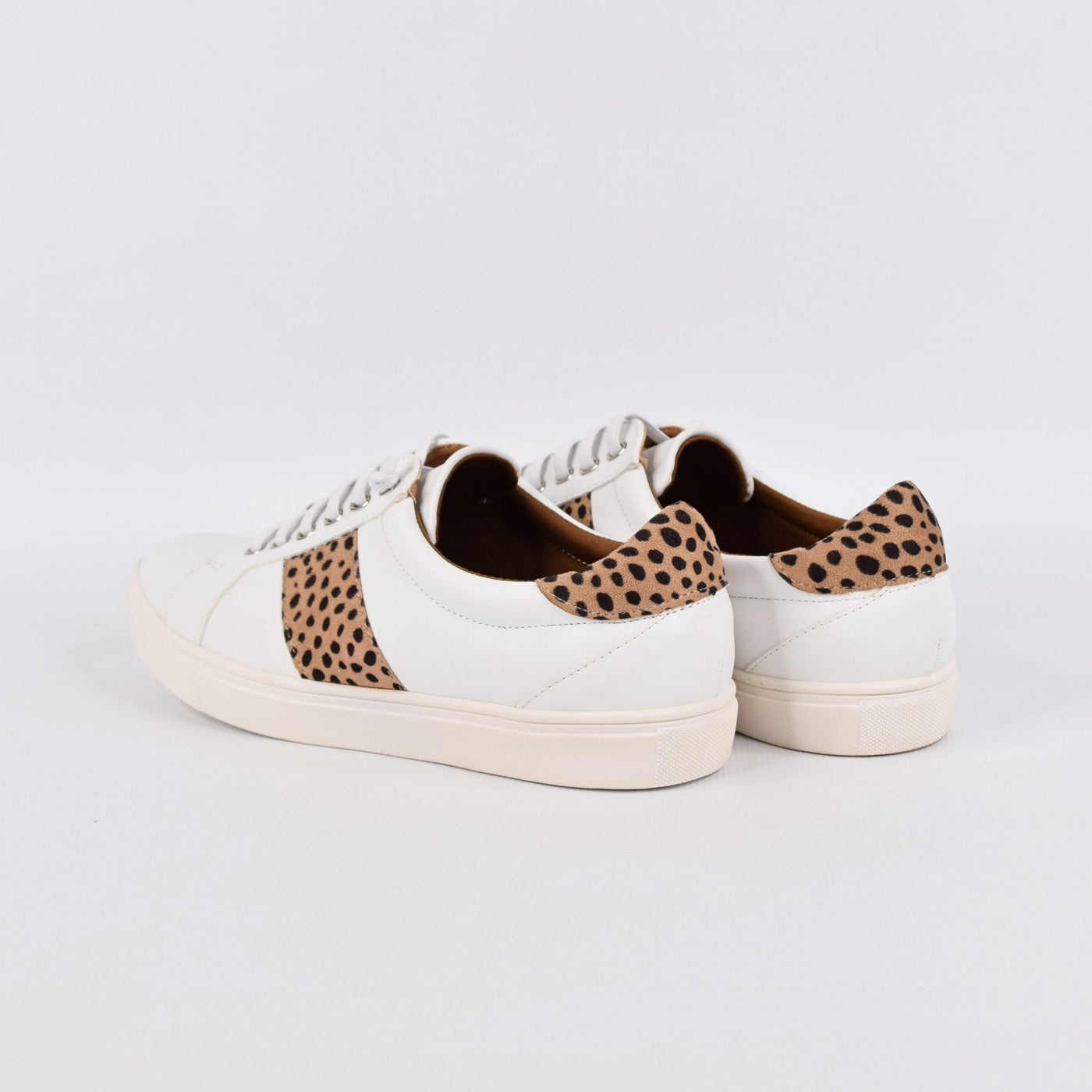 Skale White Leopard by Step on Air | Womens sneakers by white back drop comfortable 