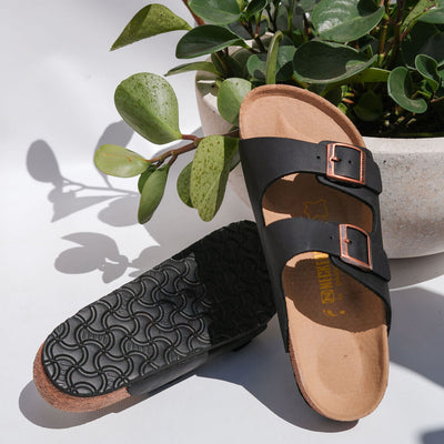 Double Bar Black Leather