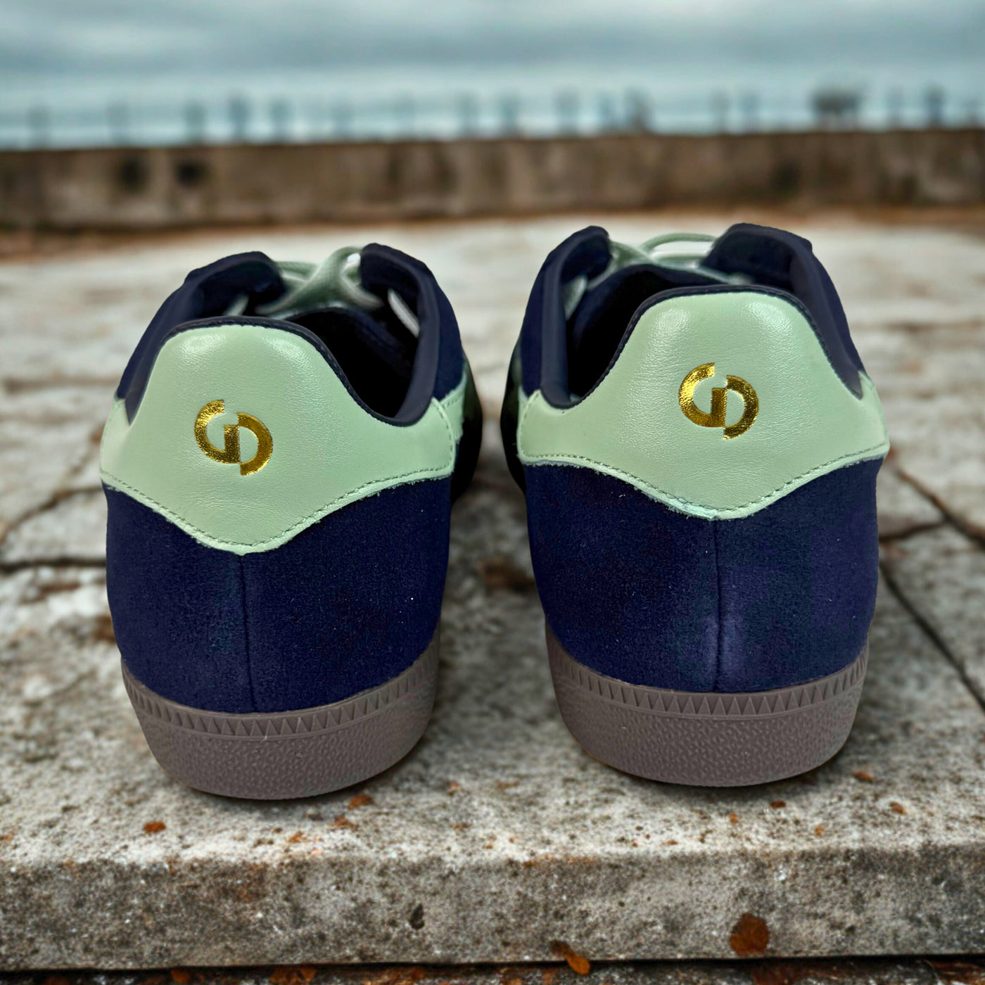 Crossroads Navy Green Suede