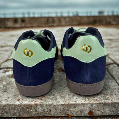 Crossroads Navy Green Suede