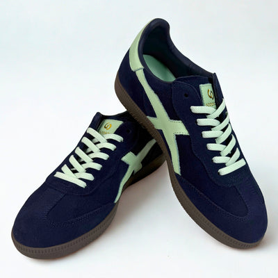 Crossroads Navy Green Suede