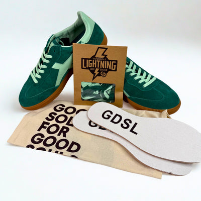 Crossroads Green Mint Suede