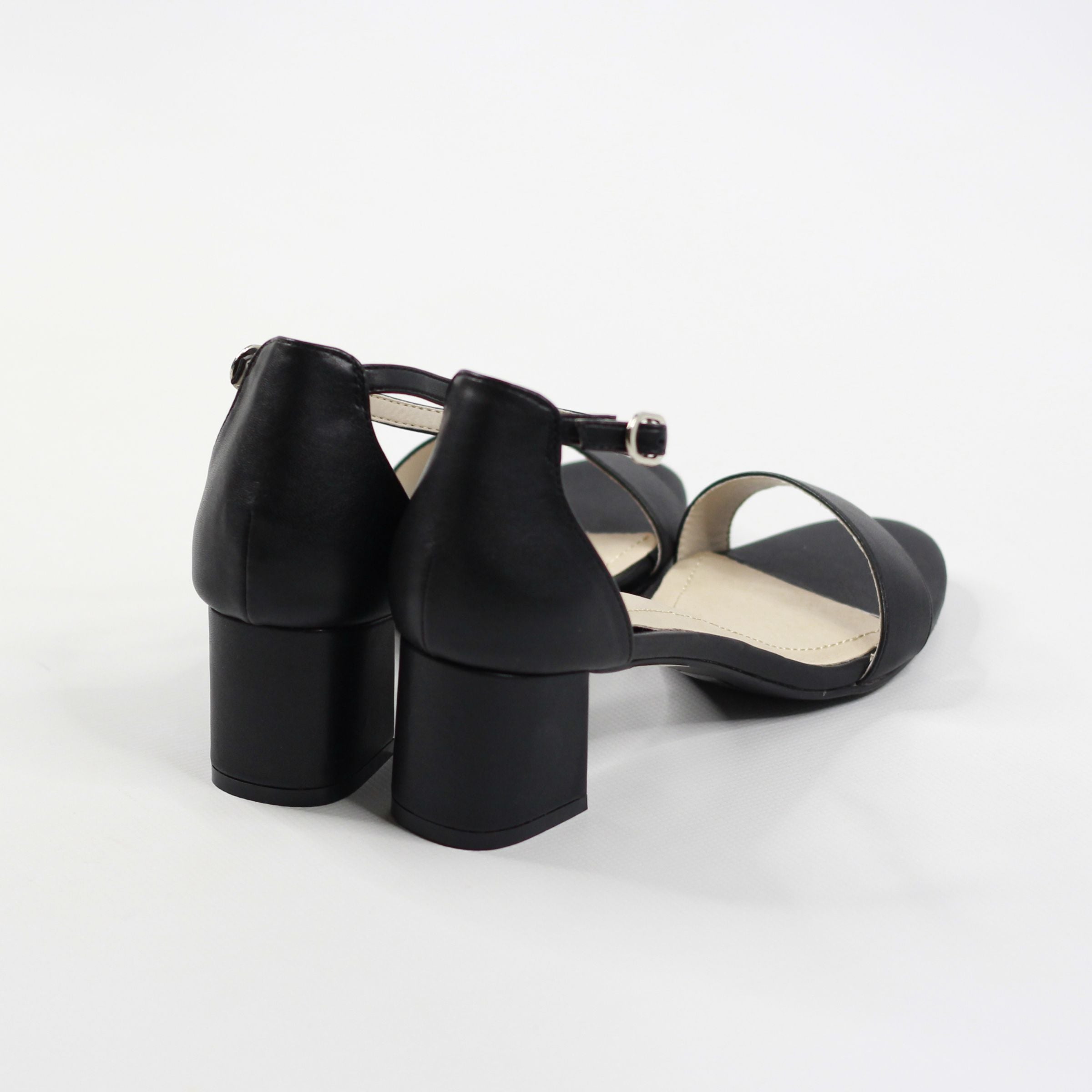 Adoor Black by Clarice | Womens Heels by white back drop closed in back