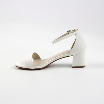 Adoor White by Clarice | Womens Heels by white back drop adjustable buckle 