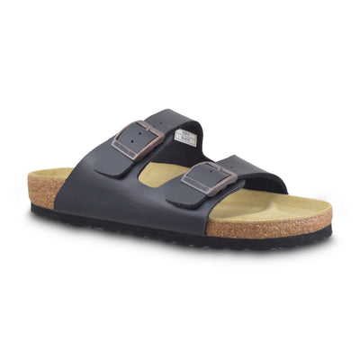 Double Bar Black Leather
