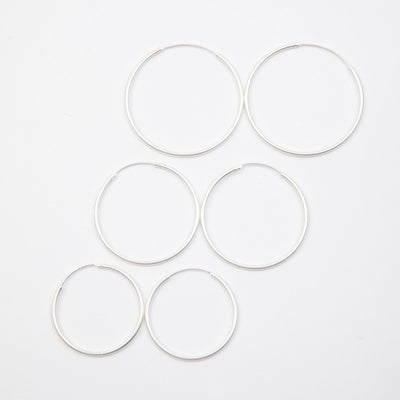 Everyday Hoop Set Small Silver