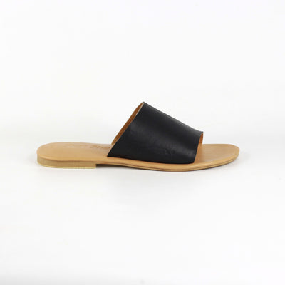 Rachel Black by ShoeShu | Womens Slides Wide Fitting by white backdrop affordable 